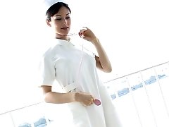 Sayuri has a great body, nice tits and a beautiful tgirl pussy for you to enjoy. This naughty nurse is ready to help you with whatever health problems